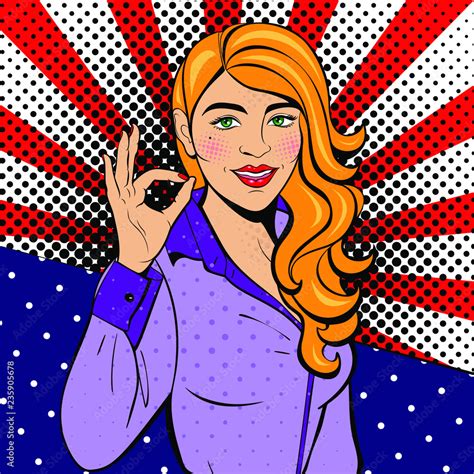 vecteur stock sexy pop art woman with squinted eyes and open mouth vector background in comic
