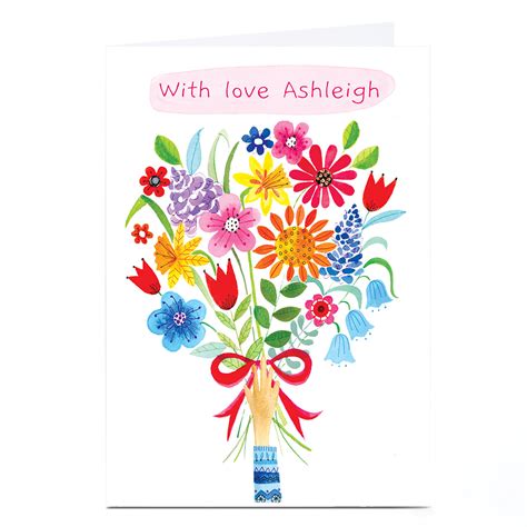 Buy Personalised Lindsay Loves To Draw Card Bouquet Of Flowers For Gbp 229 Card Factory Uk