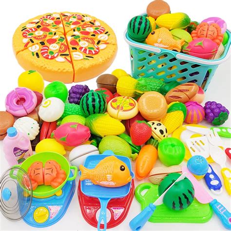 Coolmee 30pcs Set Cutting Toys Play Cutting Food Kitchen Toy Cutting Fruits Vegetables Pretend