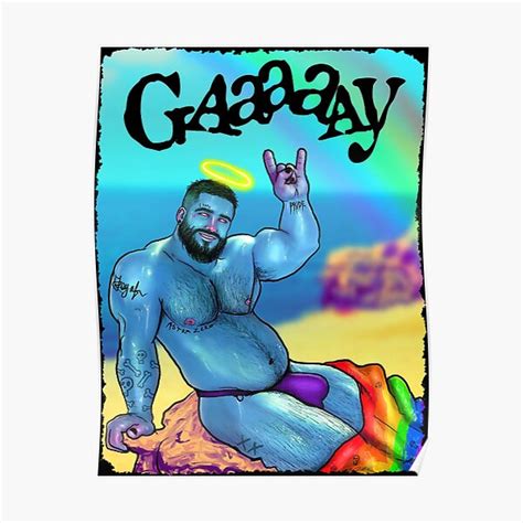 Gay Pride Muscle Monster Bear Poster For Sale By Astrazero Redbubble