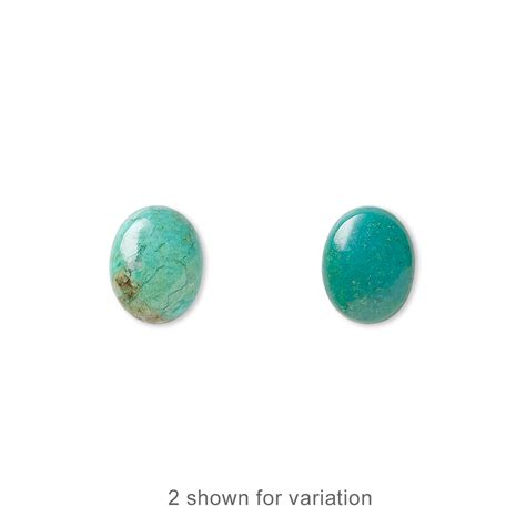 Cabochon Turquoise Dyed Stabilized Blue 10x8mm Calibrated Oval