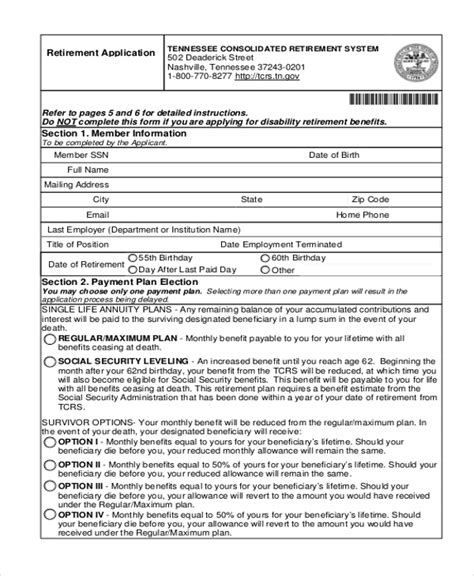 Social Security Retirement Application Printable Form Printable Forms