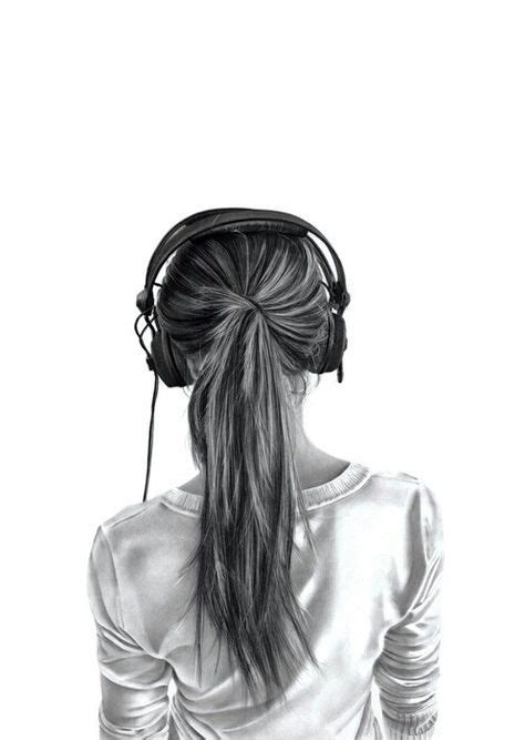 Wallpapers Girl With Headphones Headphones Drawing