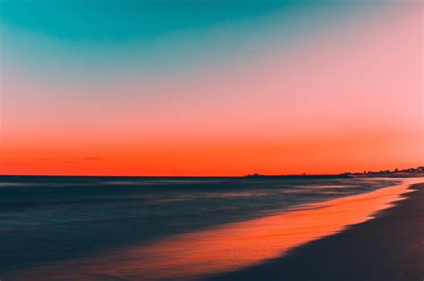 Free Photo Beach Sunset Beach Clouds Horizon Free Download Jooinn