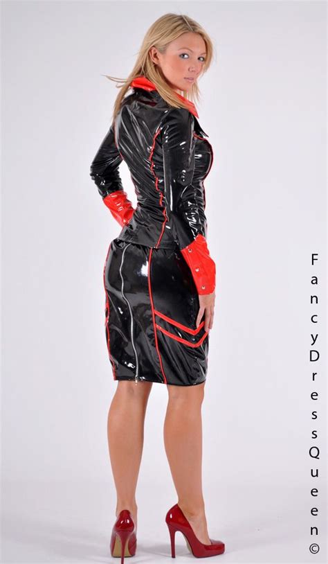 Blonde In Pvc Skirt Jacket Outfit Pvc Outfits Jacket Outfits Latex Pvc Skirt Vinyl Skirting