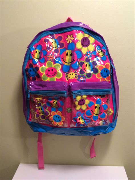 Vintage Rare Lisa Frank Retro Smiley Face Flowers Hippy School Rave