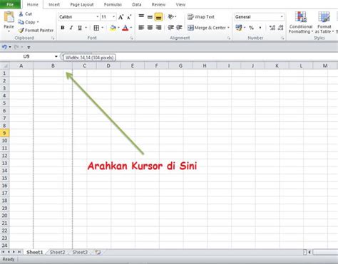 Cara Mengatur Lebar Kolom Dan Tinggi Baris Pada Microsoft Excel Sinau