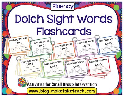 Printable Dolch Words Flashcards