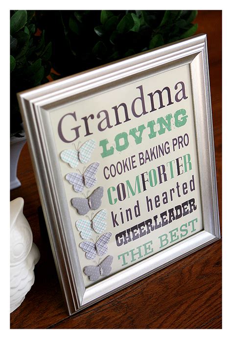 Grandmothers like gifts that will last for a long time. A gift for Grandma - Eighteen25