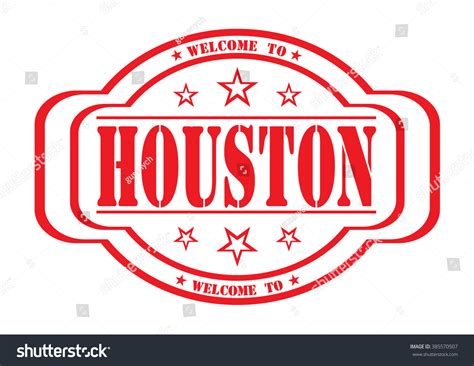 Grunge Stamp Welcome Houston On White Stock Vector Royalty Free