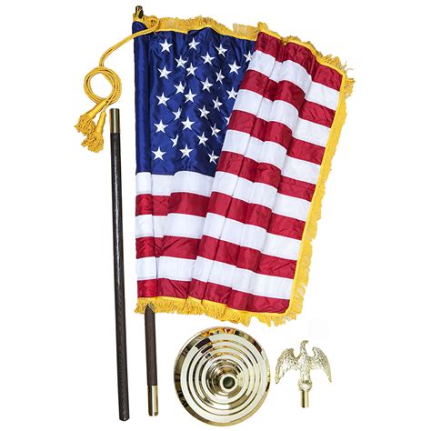 Ps 110 8′ Us Indoor Parade Set With 3′ X 5′ Nylon Flag Hanover Flag