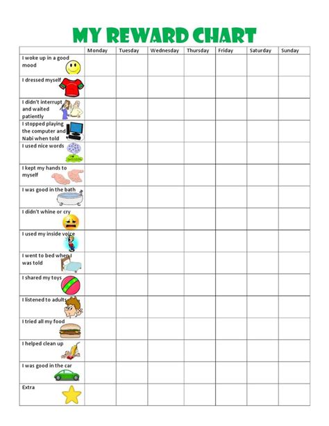 Image Result For Toddler Behaviour Chart Reward Chart Kids Kids