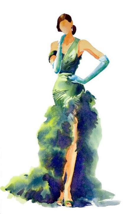 Classic Fashion In Water Colour Illustration Mode Fashion Illustration