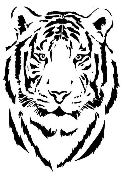 Tiger Stencil Animal Stencil Stencil Art Stencils Tiger Drawing