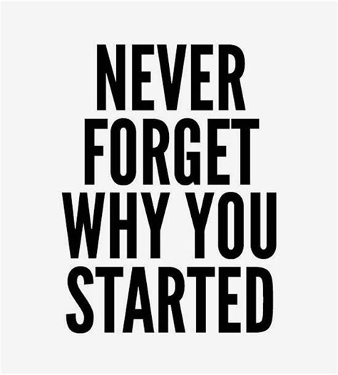 Monday Motivational Quote Never Forget Why You Started Keep Pushing