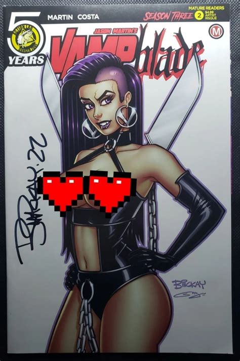 Vampblade Season Three Signed By Bill Mckay Risque Variant Rare