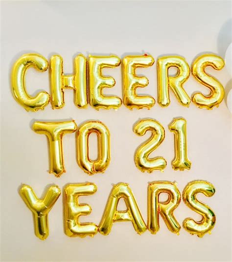 Cheers To 21 Years Balloons 21st Bday 21st Bday Banner
