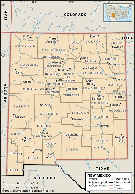 New Mexico County Maps Interactive History And Complete List