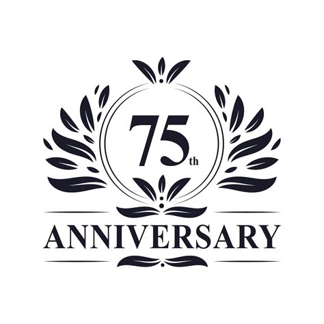 75th Anniversary Celebration Luxurious 75 Years Anniversary Logo