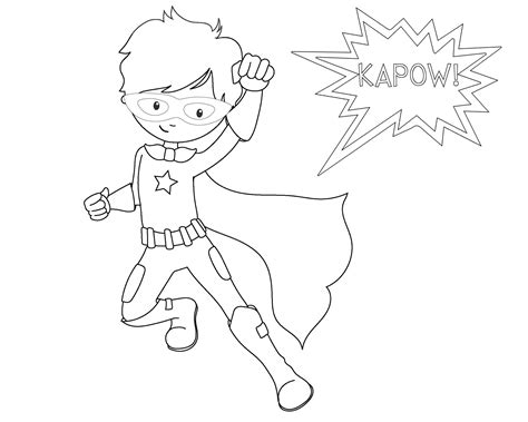 Superhero Coloring Pages Crazy Little Projects