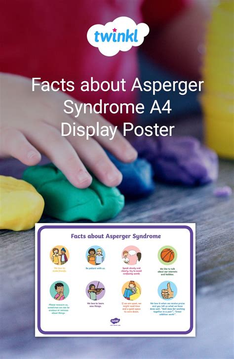 Facts About Asperger Syndrome A4 Display Poster Autism Facts Aspergers Syndrome Aspergers