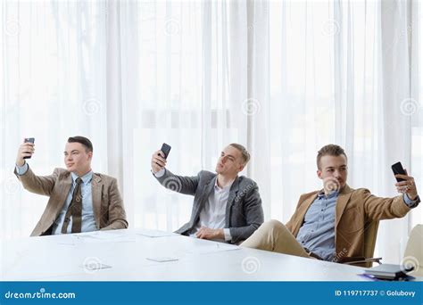 Selfie Addiction Ego Business Men Narcissism Photo Stock Image Image