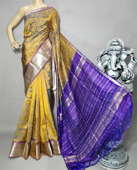 Ikat Silk Saree 63 M With Blouse Piece At Rs 7000 In Pochampalle Id 2848956965891