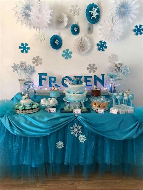 Frozen Birthday Party Set Up Decorations Frozen Birthday Party Cake