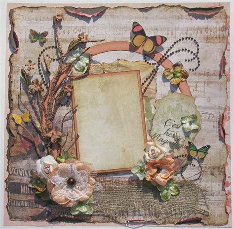 premade scrapbook page 12 x 12 shabby chic by dianesniceties