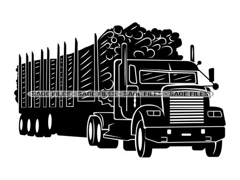 Logging Truck Svg Truck Svg Trucking Svg Logging Svg Truck Etsy