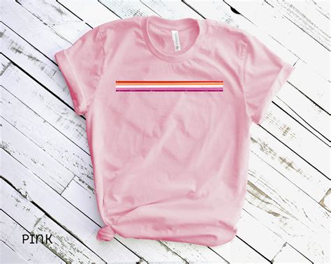 lesbian flag stripe shirt lesbian pride shirt lesbian etsy