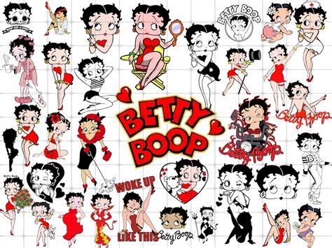 100 Betty Boop Svg Bundlebetty Boop Layeredsvg Easy Etsy