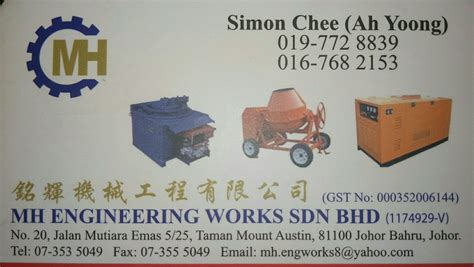 Mh Engineering Works Sdn Bhd Johor Bahru