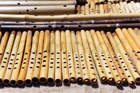 Wooden Traditional Flutes Stock Image Colourbox