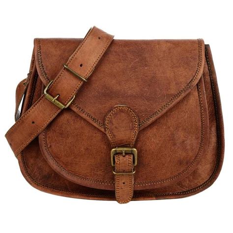 Personalised Curved Brown Leather Saddle Bag By Paper High Leather