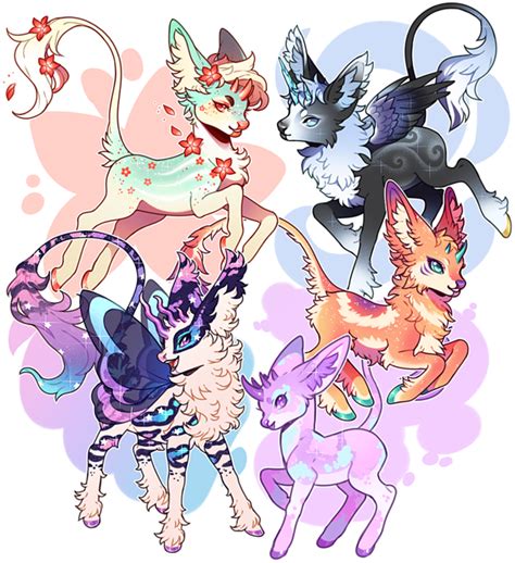 Recent Customs Sorta By Sa1b0t Cute Fantasy Creatures Mythical