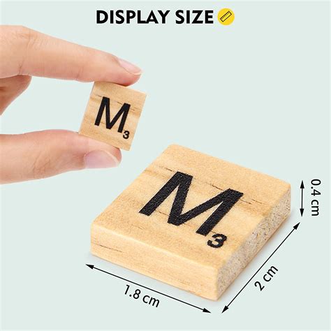 Magicfly 1000 Pcs Scrabble Wood Letter Tiles Wooden Tiles A Z Capital