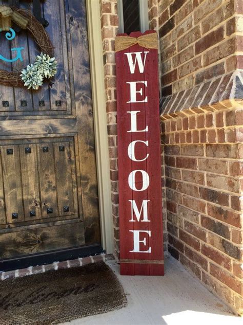 Rustic Welcome Sign 58 Tall Welcome Sign For Front Porch Front Porch