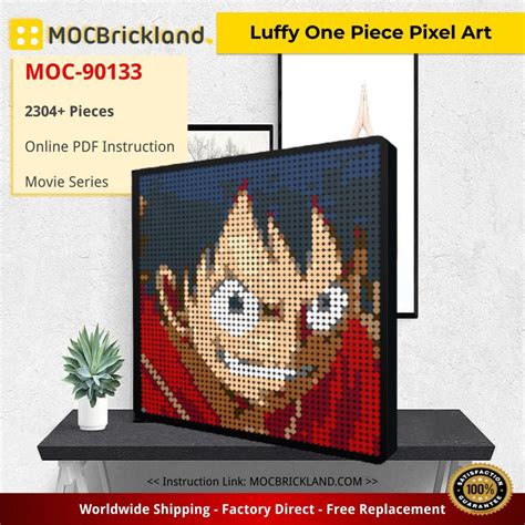 Luffy One Piece Pixel Art Movie Moc 90133 With 2304 Pieces Moc Brick Land