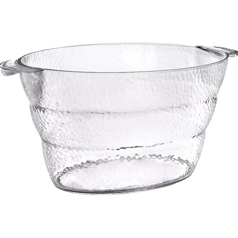 Clear Premium Plastic Hammered Oval Ice Bucket 11in X 18 12in Party City