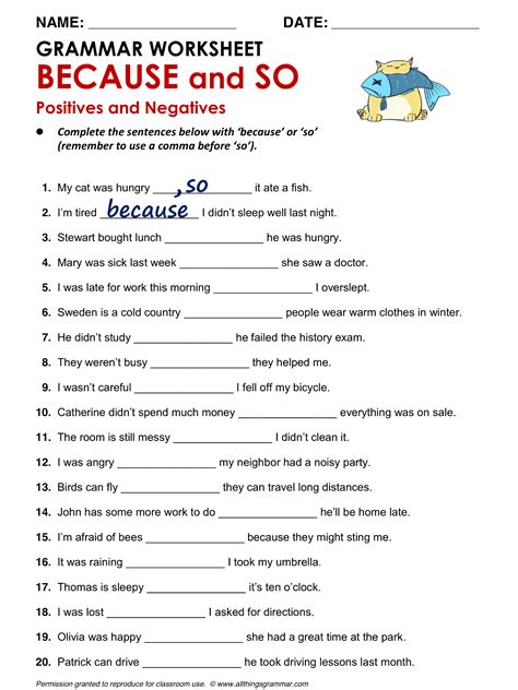 Grammar Worksheets Elementary