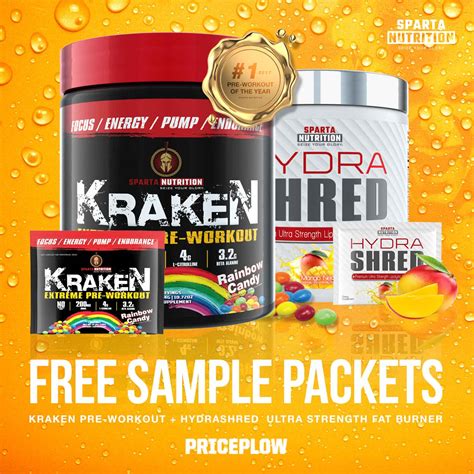 19.09.2020 free food and drink, free health and beauty, freebies usa. Free Sample of Sparta Nutrition's Kraken and HydraShred!