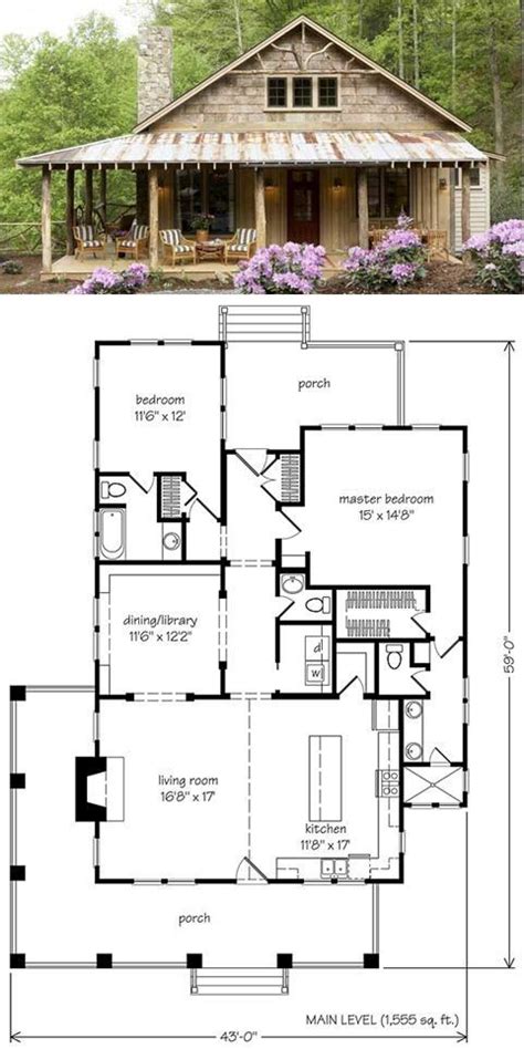 Small House Floor Plans Under 500 Sq Ft Cottage Plan Dream House