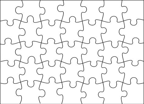 Download Transparent Jigsaw Puzzle Template Pngkit