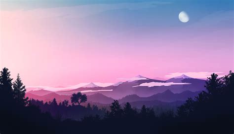 1336x768 Evening Landscape Minimal 4k Laptop Hd Hd 4k Wallpapers