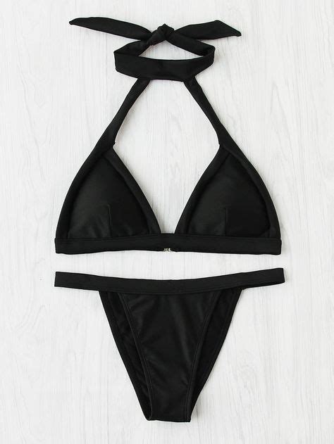 shop tie back high leg bikini set online shein offers tie back high leg bikini set and more to