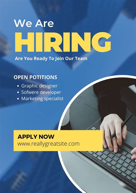 We Are Hiring Poster Free Poster Template Piktochart