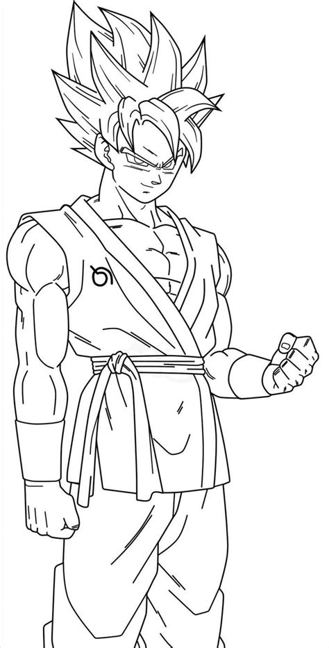 Super Saiyan God Goku Coloring Pages From Goku Coloring Pages On This