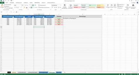 Excel Rechnungsvorlage Herunterladen Evorlagen