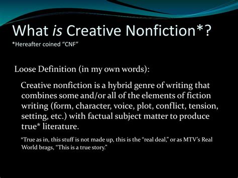 Ppt Creative Nonfiction Powerpoint Presentation Free Download Id